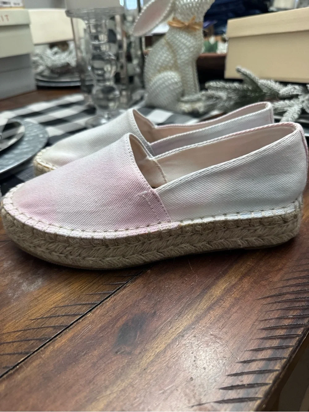 Women’s Canvas Tie-Dye Espadrille Slip-On Flats in 7 NWOT